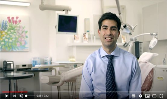 A dentist at work in the surgery